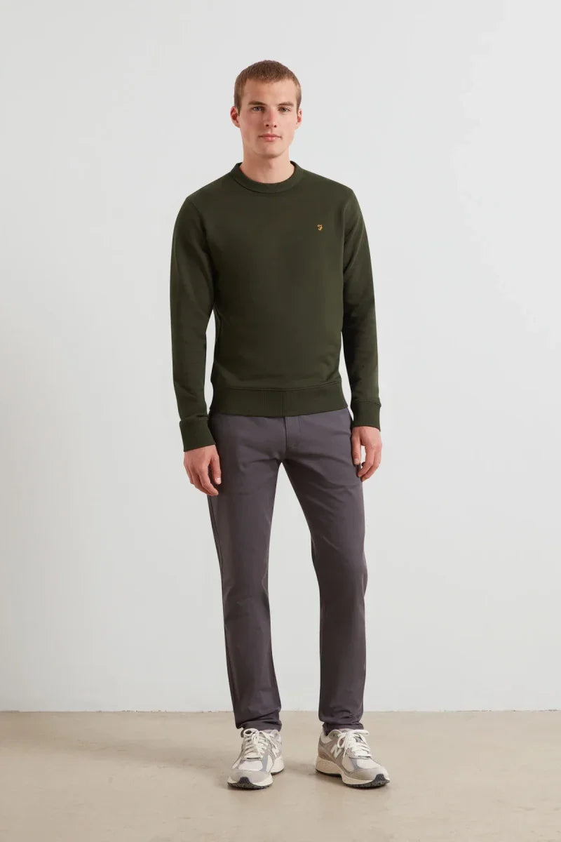 Farah Elm Stretch Twill Chino Charcoal