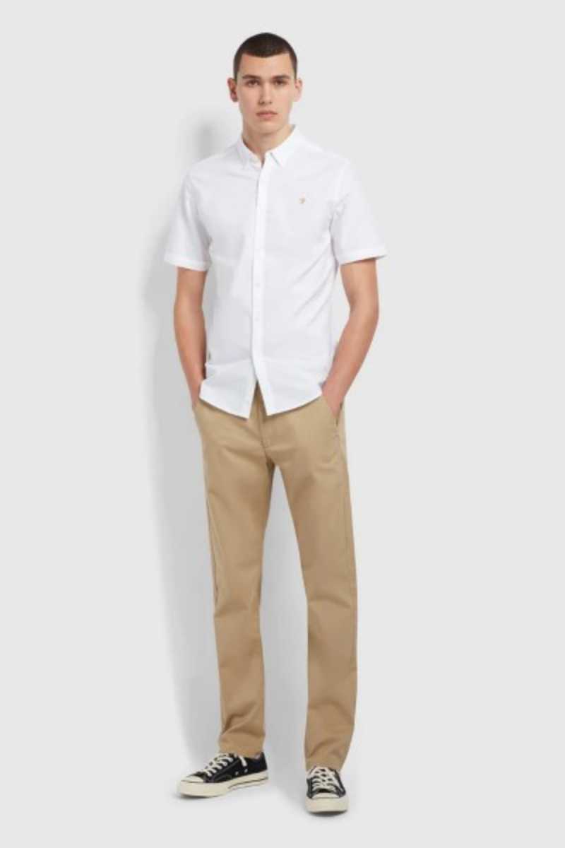 Farah Brewer Short Sleeve Shirt White