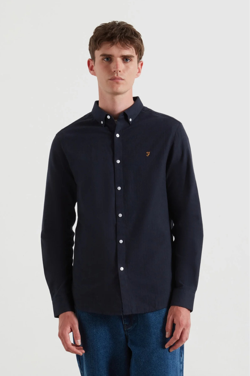 Farah Milners Plain Shirt Navy