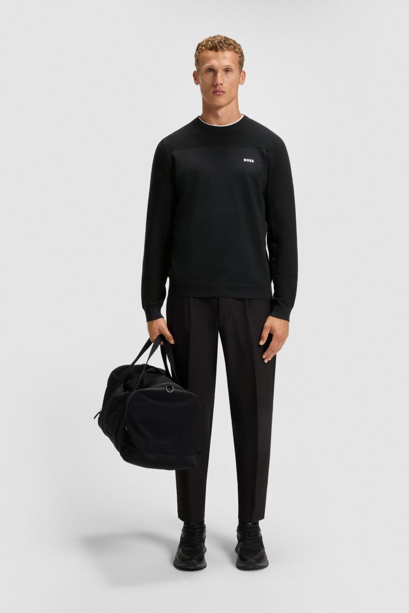 BOSS 50547507 Momentum-X Crew Neck Knit Jumper Dark Blue
