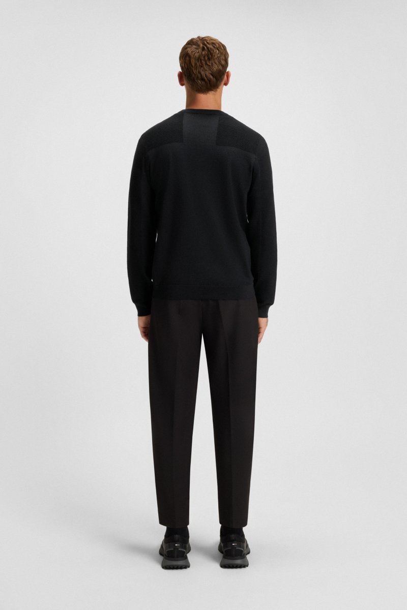 BOSS 50547507 Momentum-X Crew Neck Knit Jumper Dark Blue