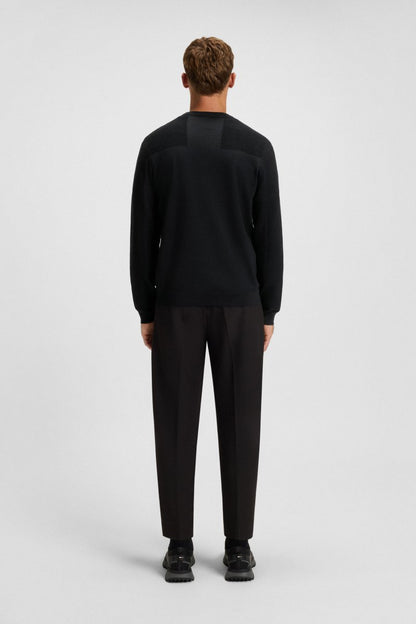 BOSS 50547507 Momentum-X Crew Neck Knit Jumper Dark Blue