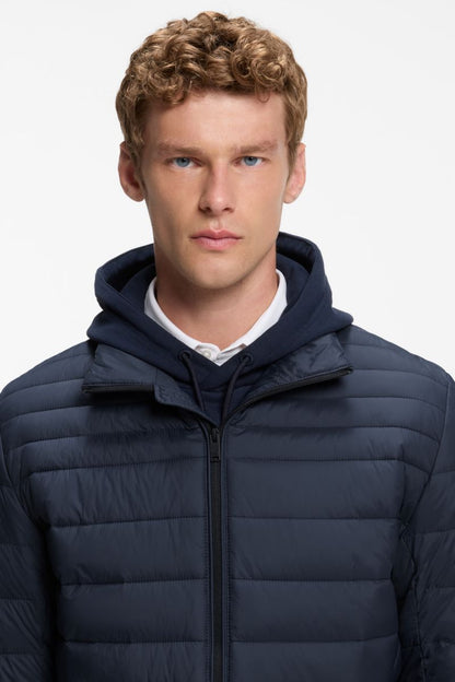 Boss 50549252 Oden2 Slim Fit Packable Quilted Jacket Dark Blue