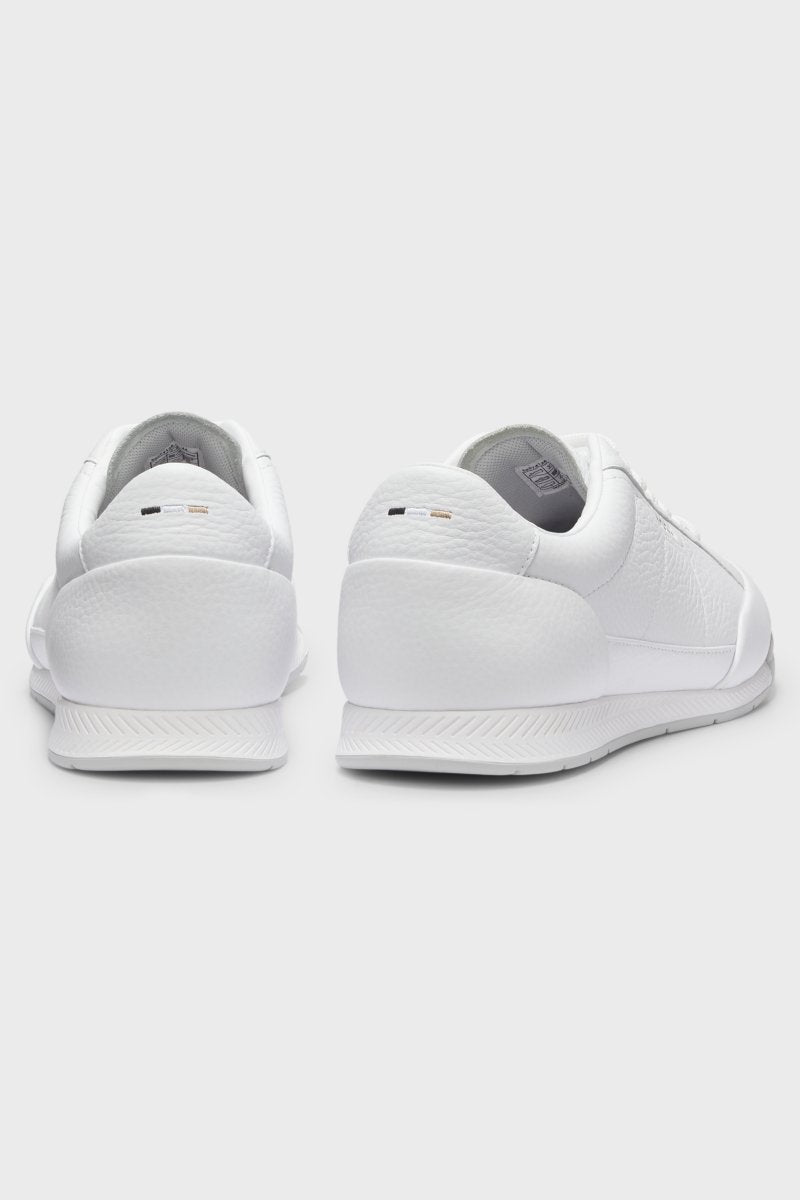 Hugo Boss 50574126 Nitan Grained Leather Trainers White