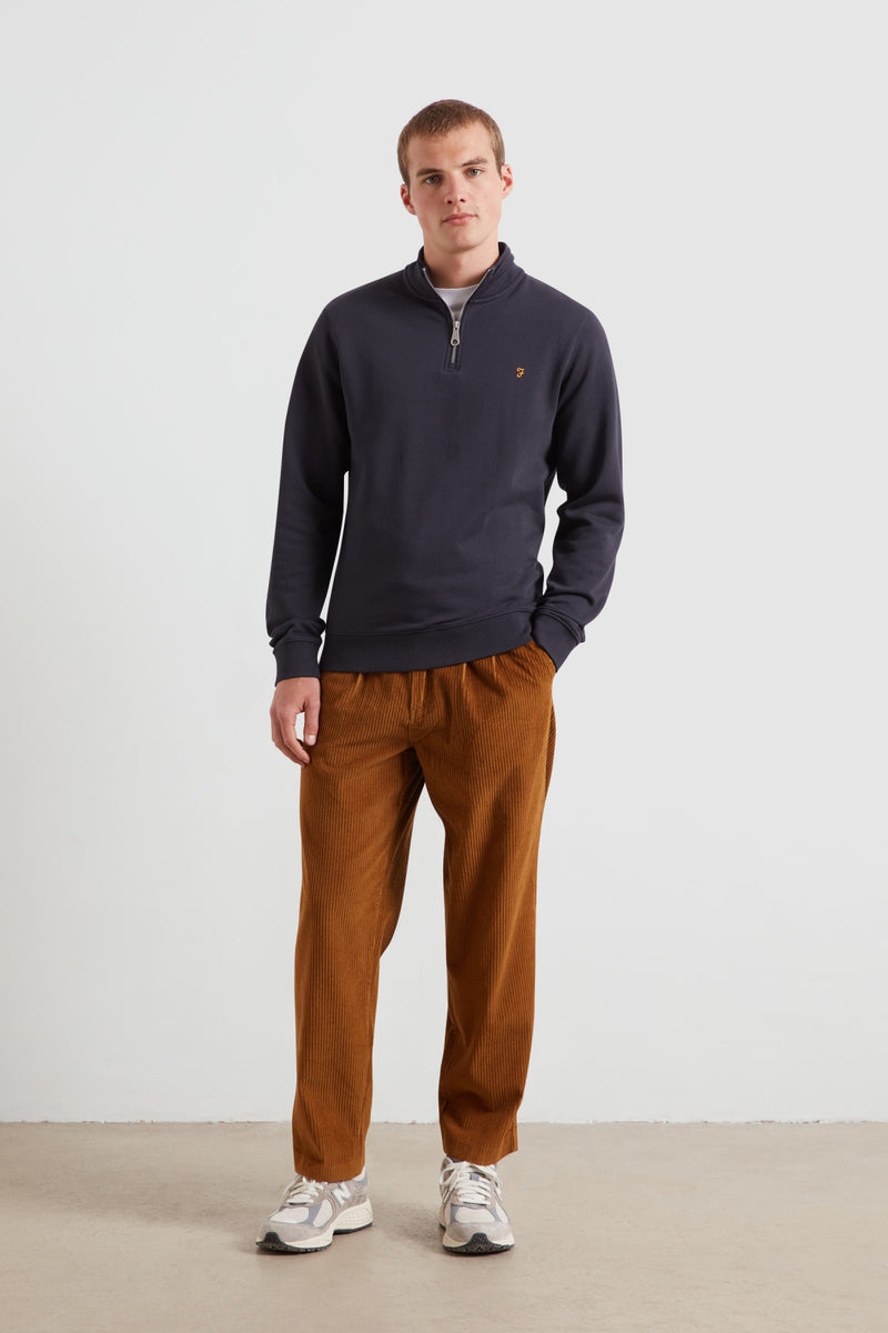 Farah Arnold Quarter Zip Sweatshirt True Navy