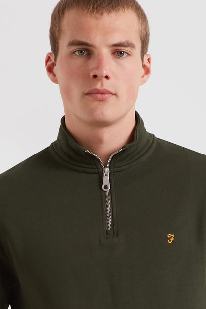 Farah Arnold Quarter Zip Sweatshirt Evergreen