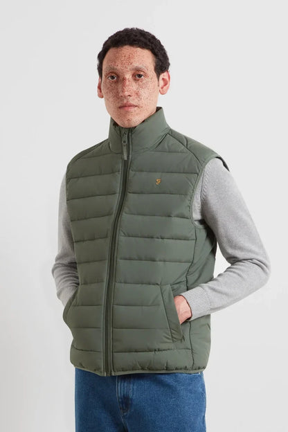 Farah Kennedy Wadded Gilet Rosemary