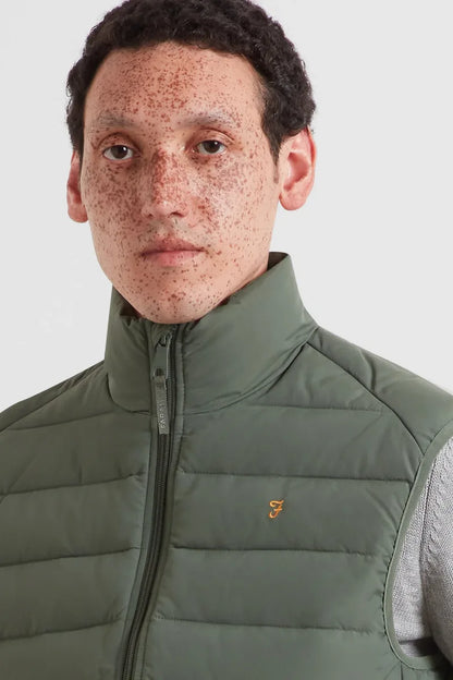Farah Kennedy Wadded Gilet Rosemary