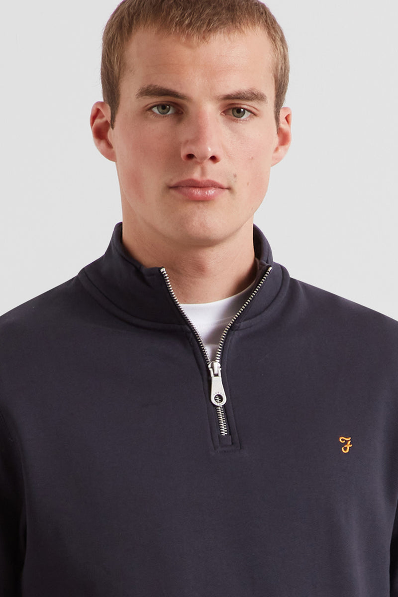 Farah Arnold Quarter Zip Sweatshirt True Navy