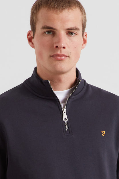 Farah Arnold Quarter Zip Sweatshirt True Navy