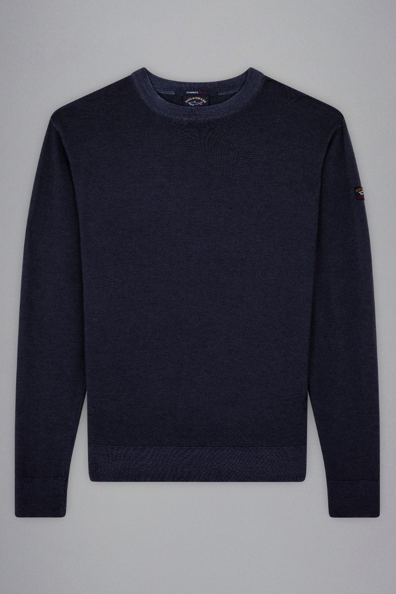 Paul &amp; Shark 11574 Cotton Crew Jumper Navy