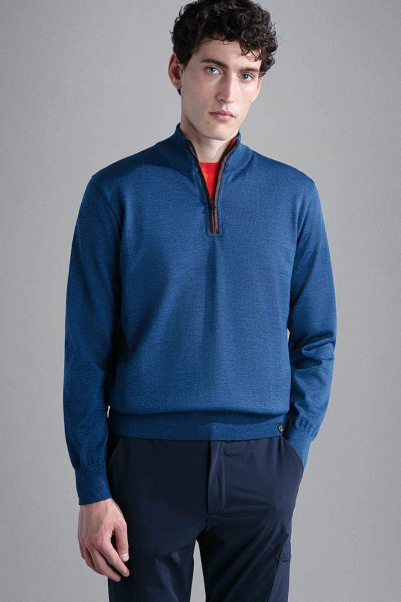 Paul &amp; Shark 11603 1/4 Zip Jumper Blue