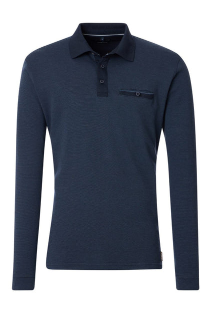 Casa Moda 0100 Long Sleeve Poloshirt