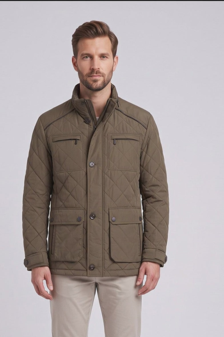 Bugatti 99052 Diamond Quilted Jacket Olive