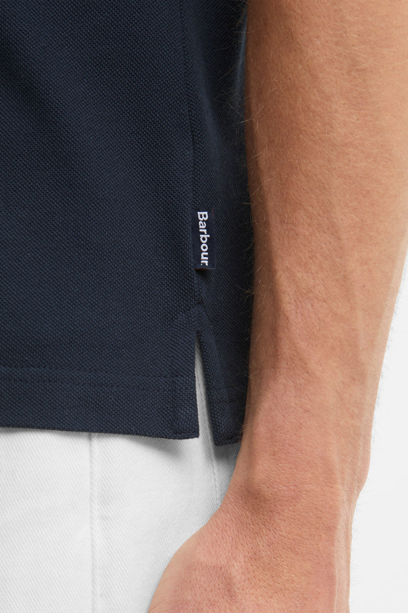 Barbour MML1577 Lunan Tartan Trimmed Polo Navy — view 6