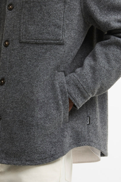 Barbour MOS0510 Marltown Tailored Fit Wool Blend Overshirt Dark Grey — view 6