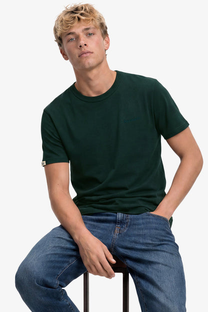 Superdry Essential Company Logo Tee - Forest Green/Deep Green