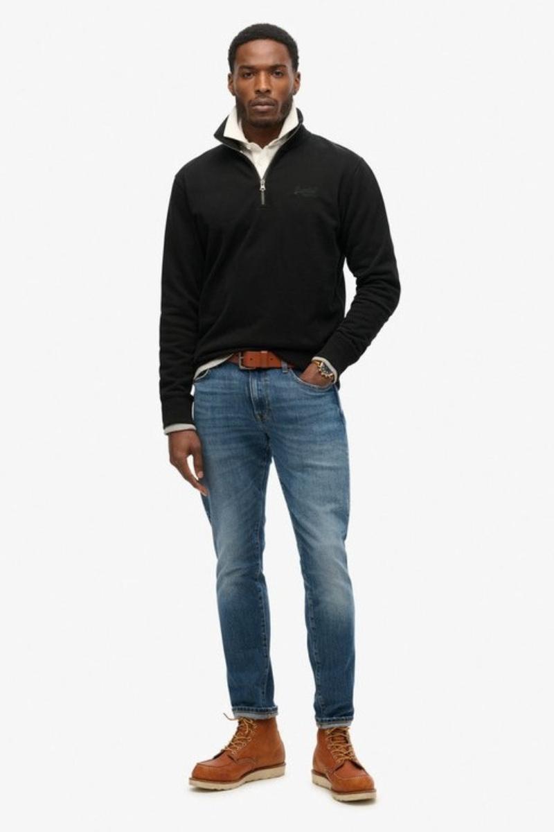 Superdry Ess Logo Henley Black