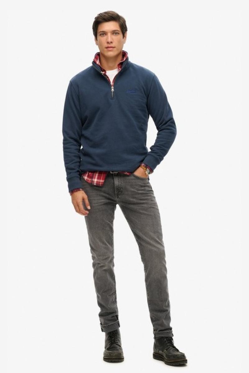 Superdry Ess Logo Henley Navy