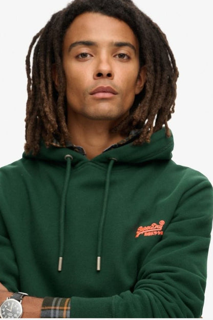 Superdry Ess Logo Hoodie Green/Orange