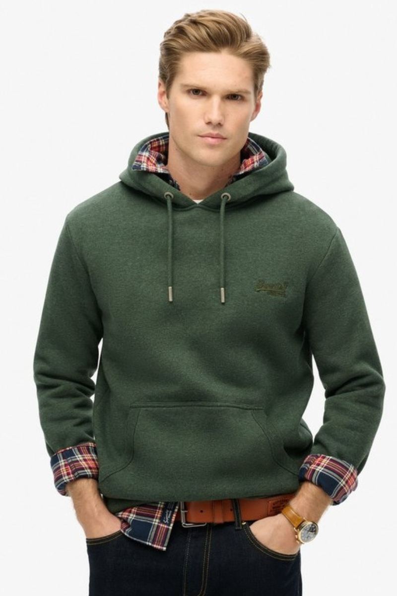 Superdry Ess Logo Hoodie Forest Green