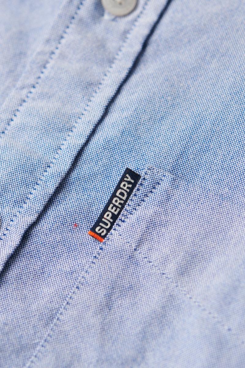 Superdry Ess Oxford Shirt Azure Cham