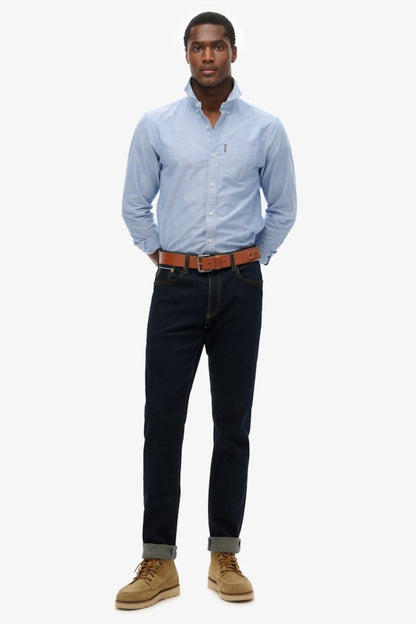 Superdry Ess Oxford Shirt Azure Cham