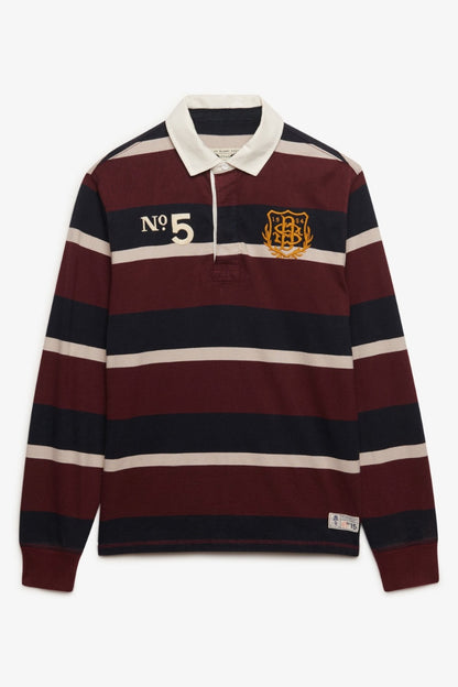 Superdry Double Emblem Rugby Poloshirt Port Navy