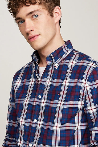 Tommy Hilfiger Flex Poplin Shirt Indigo Rouge