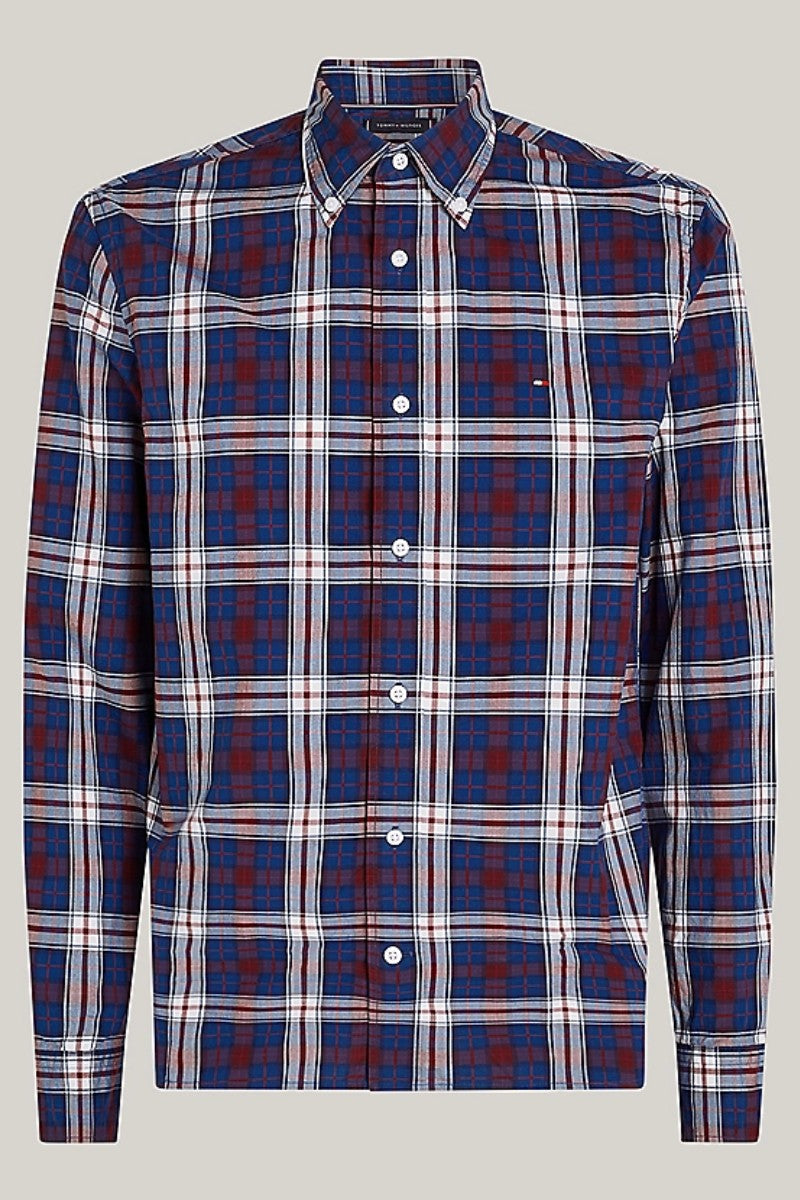 Tommy Hilfiger Flex Poplin Shirt Indigo Rouge