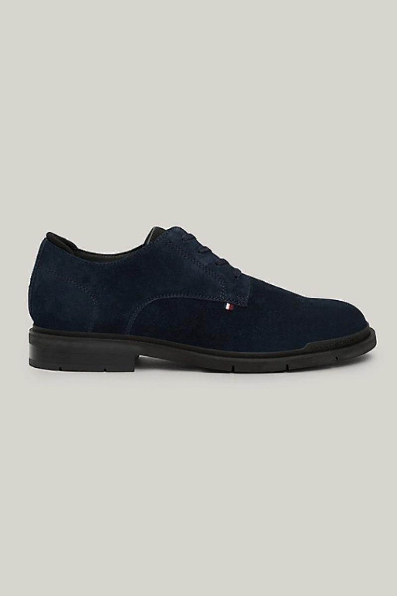 Tommy Hilfiger flexible Navy Suede Derby Shoe