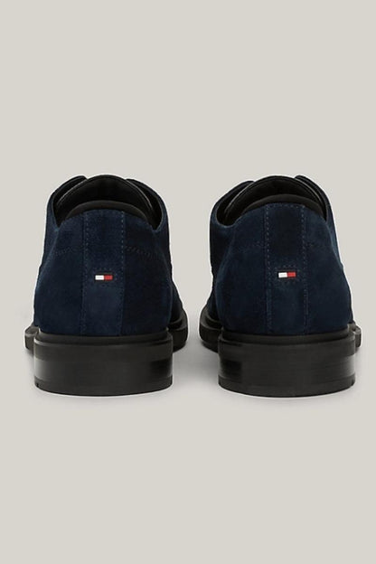 Tommy Hilfiger flexible Navy Suede Derby Shoe