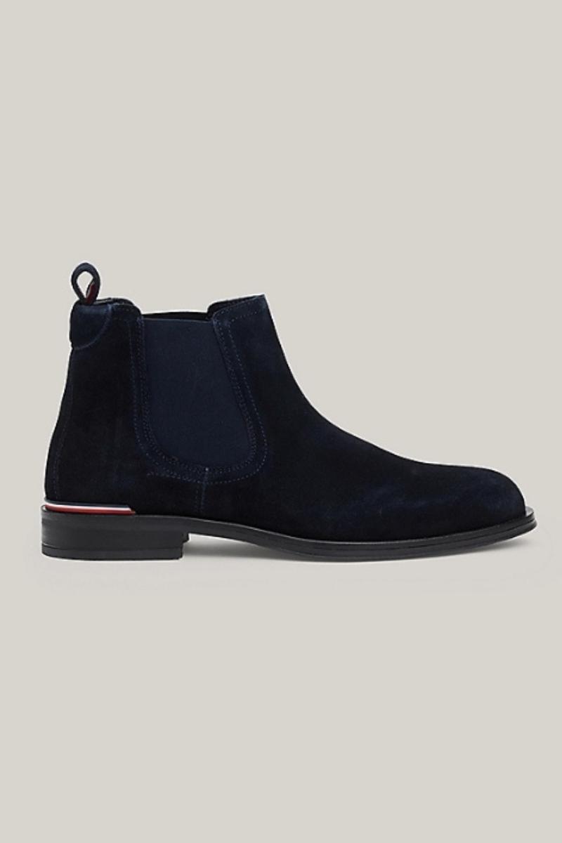 Tommy Hilfiger Core Suede Chelsea Navy Boots