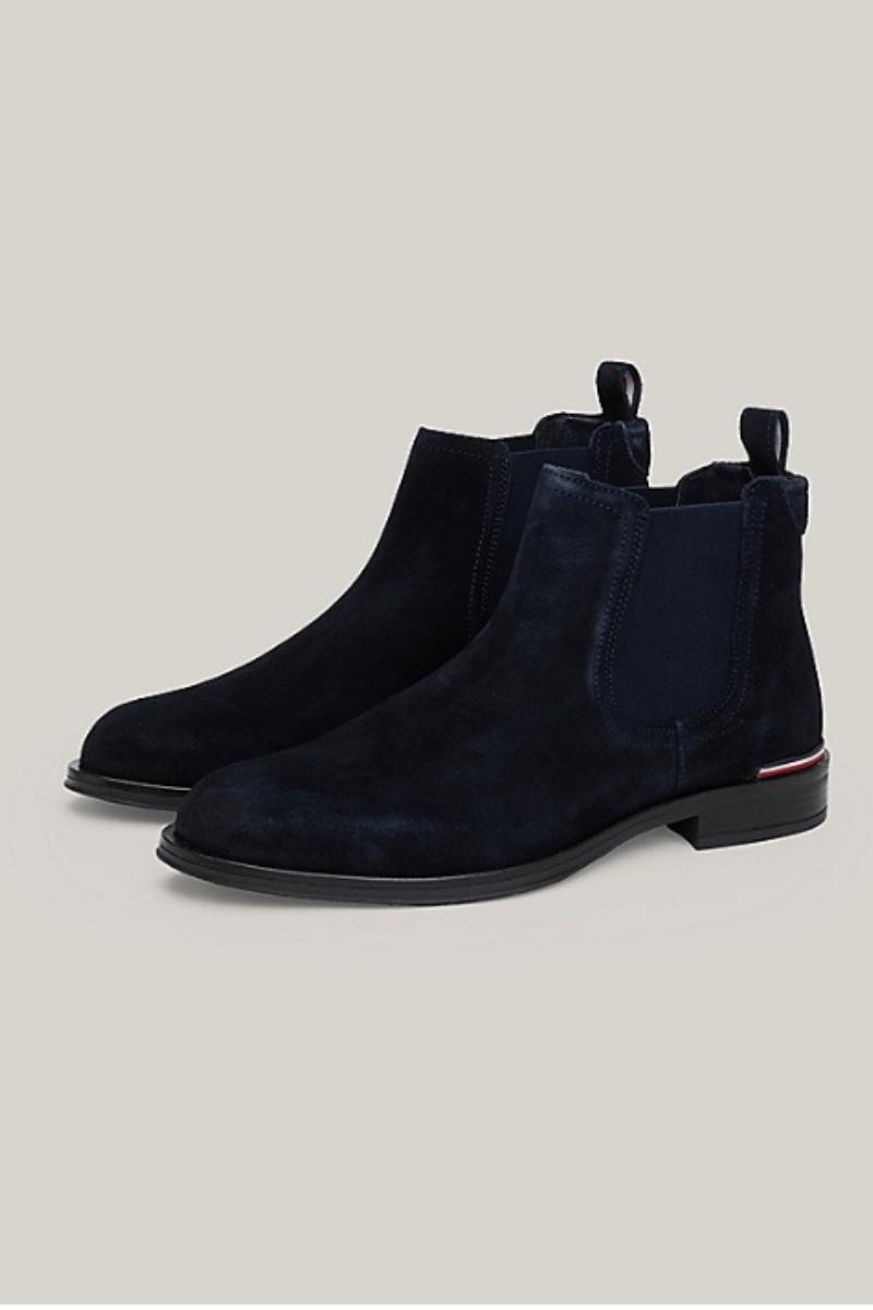 Tommy Hilfiger Core Suede Chelsea Navy Boots