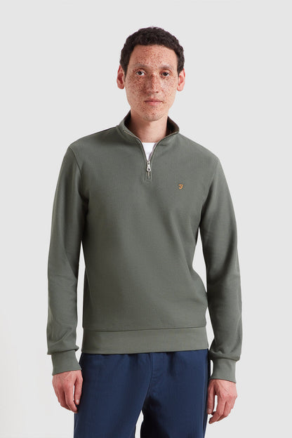 Farah Conrad Quarter Zip Sweatshirt Rosemary